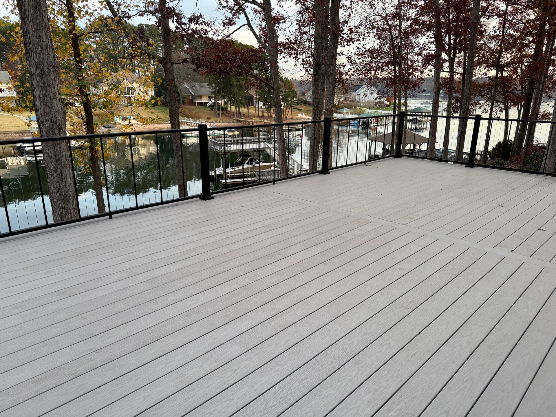 Multi-Level Composite Deck in Hickory