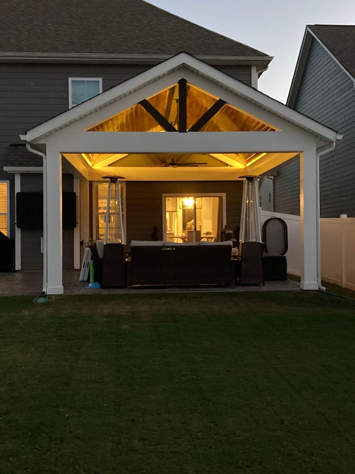 Patio cover built by Weeks Construction in Catawba County, NC